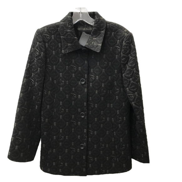 Kristen Blake Jackets & Blazers - Kristen Blake Black and Brown Button Up Coat